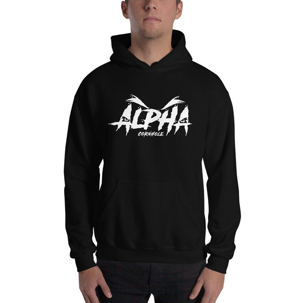 Classic Alpha Cornhole Hoodie - White Logo